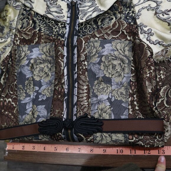 Beguile By Byron Lars Noemi Dress Womens 2 Brown Romantic Feminine Boho Coquette - Picture 16 of 16